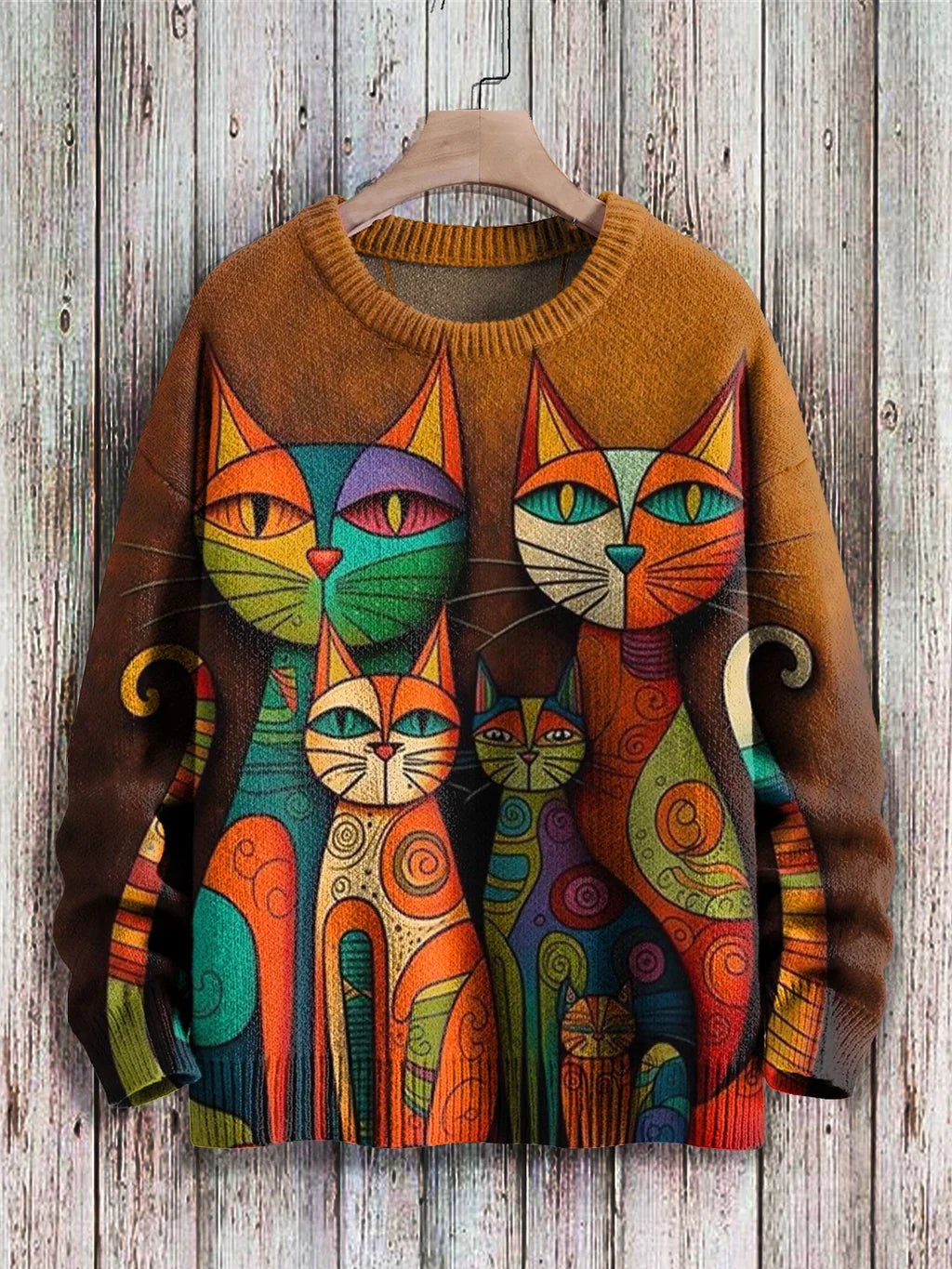 Women's Cat Sweaters Cheerful Colors