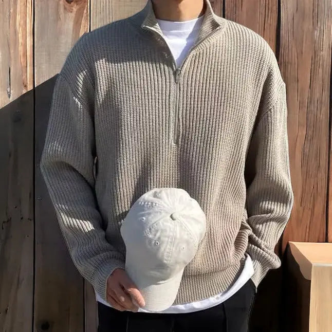 Stylish Men's Classic Half-Zip Pullover
