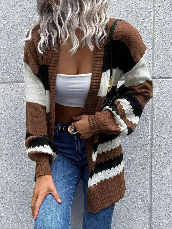 Moderne Frauen Strickjacke Stylish Pullover - IdealeKleiden