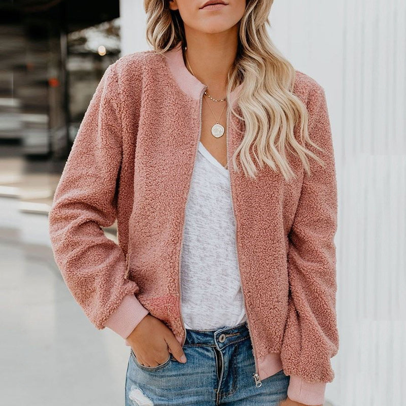 Cozy Fleece Jacket Warm Zipper