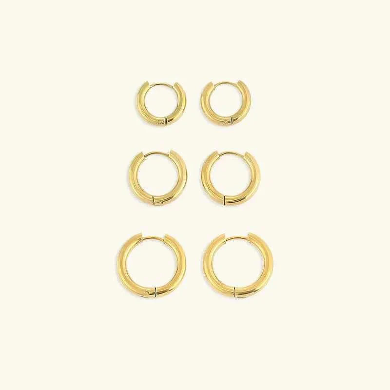 Gold Creolen Ohrring Set - IdealeKleiden