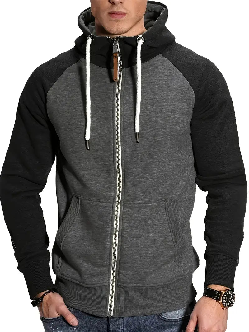 Men's Hoodie Long Sleeve Zip-Up