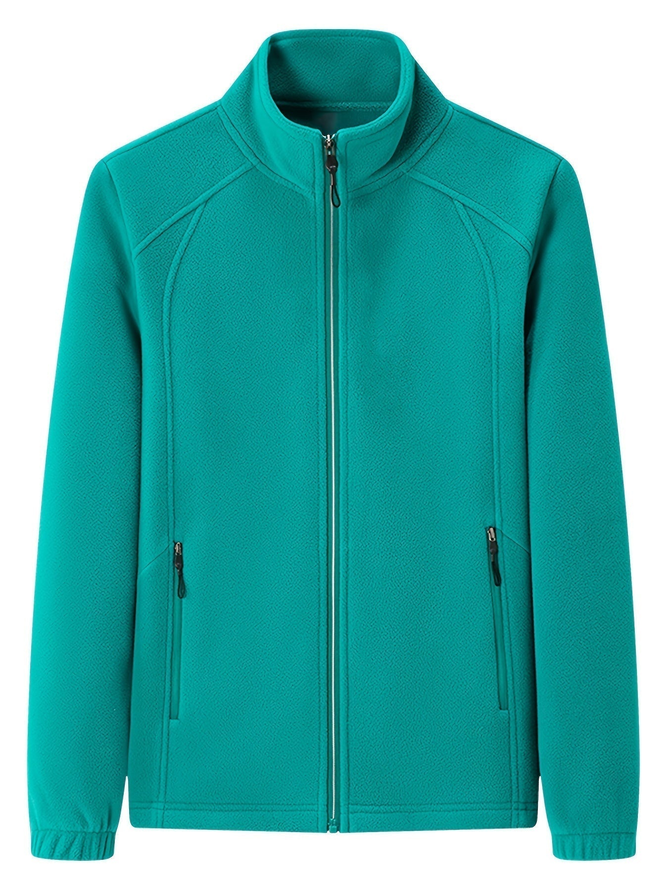 Women's Fleece Jacket Warm Stand-up Collar Long Sleeve