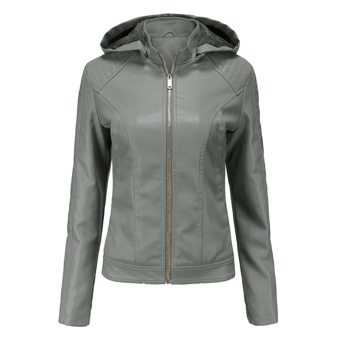 Practical Women's Jacket with Detachable Hood