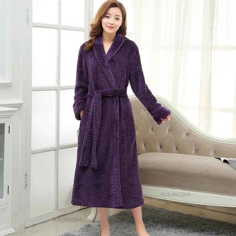 Women's Soft Fleece Bathrobe