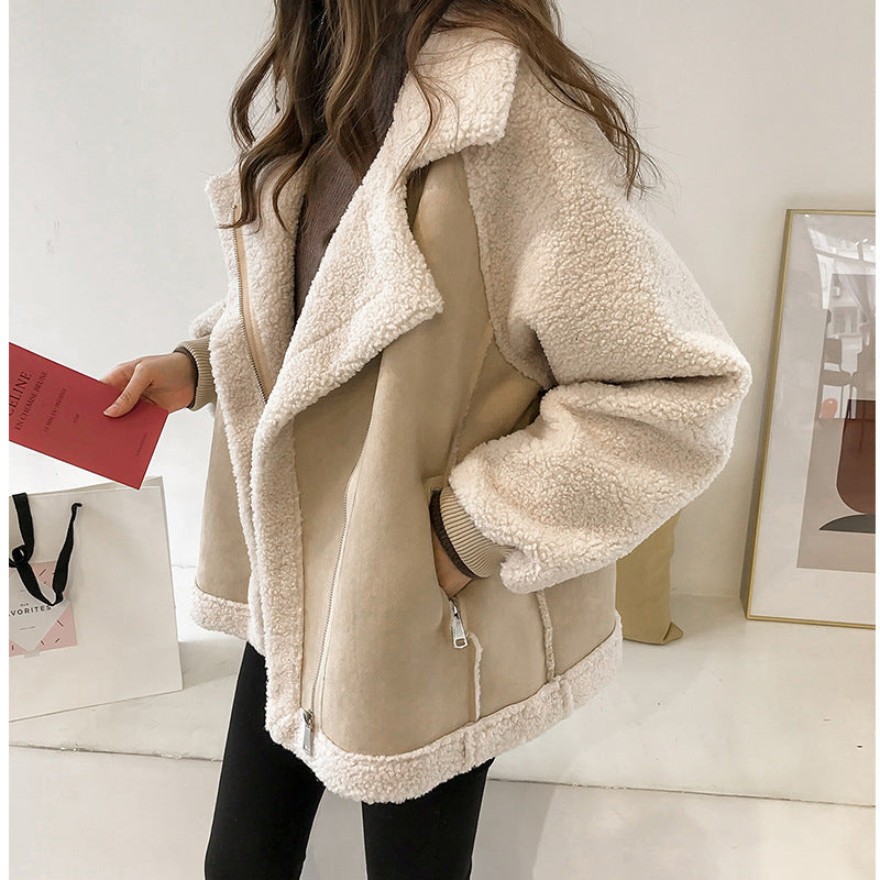 Soft Oversized Women's Coat Teddy Look