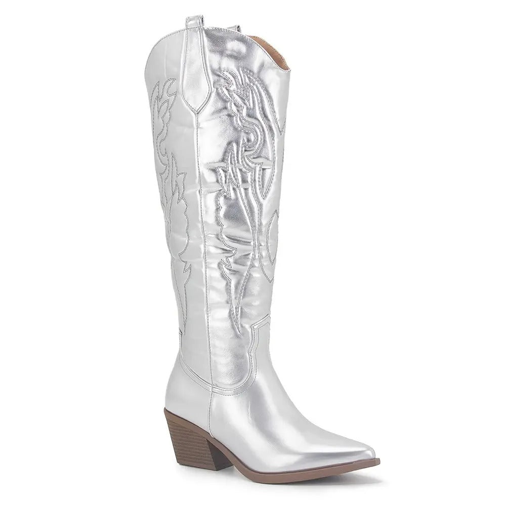 Tall Cowboy Boots Women Stylish Leather