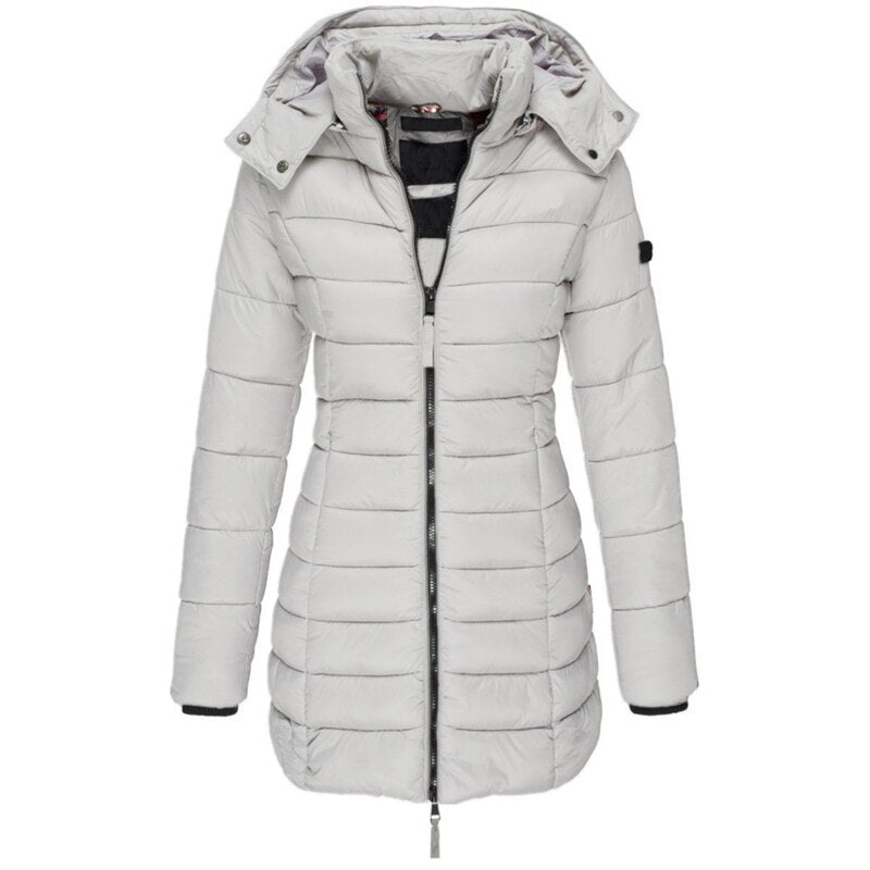 Women's Down Parka Warm Hooded Winter Jacket
