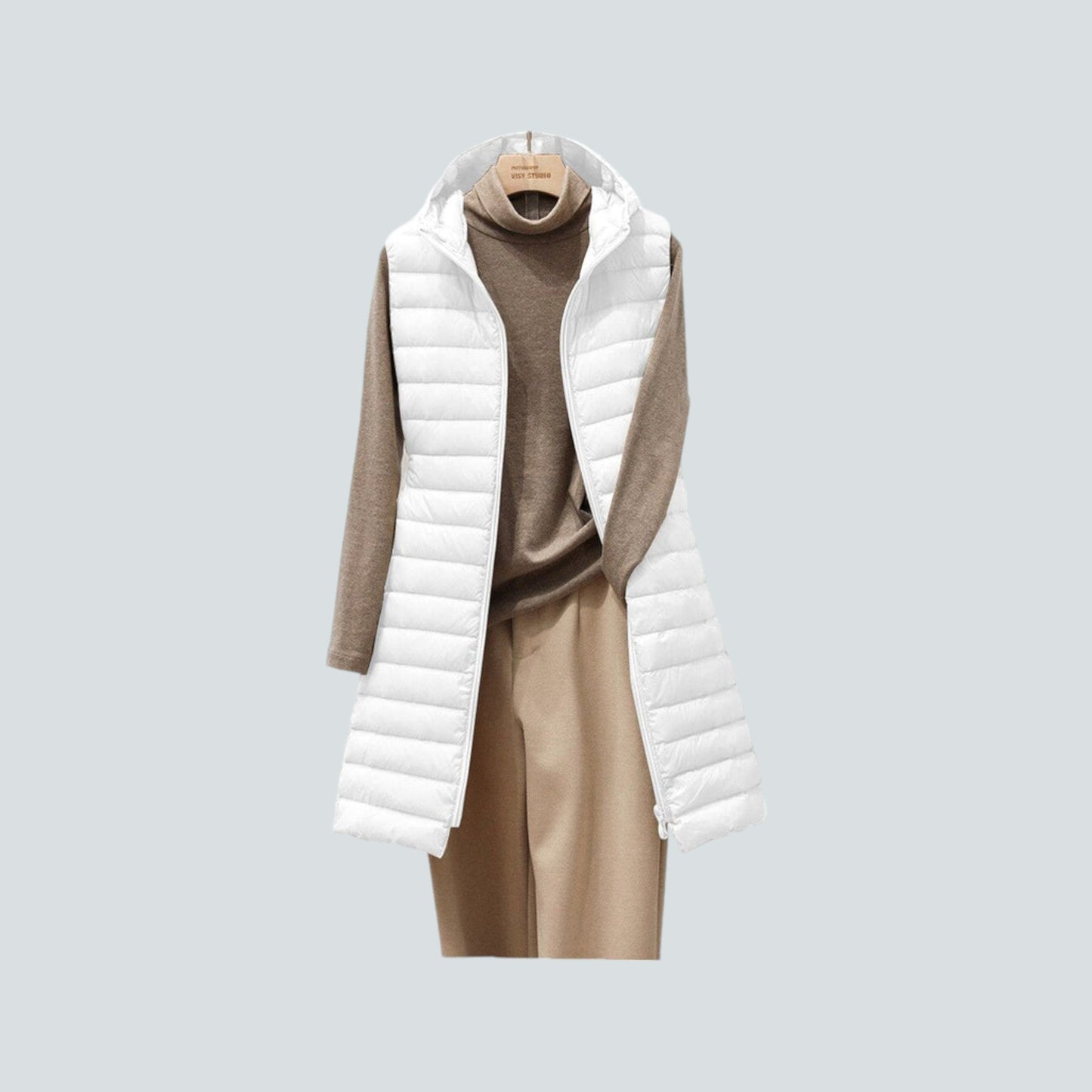 Warm Puffer Vest Women's Hooded Insulated Jacket