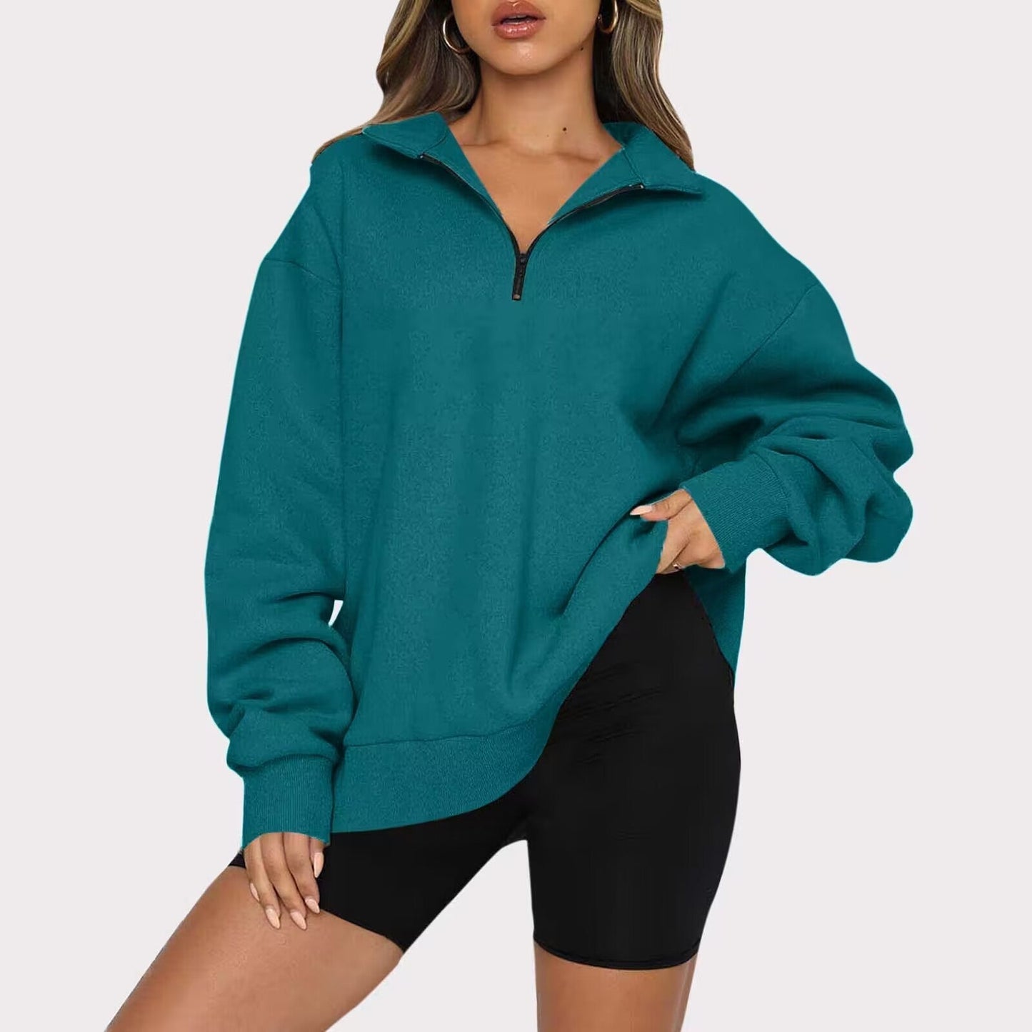 Women's Sweatshirt with Collar Modern
