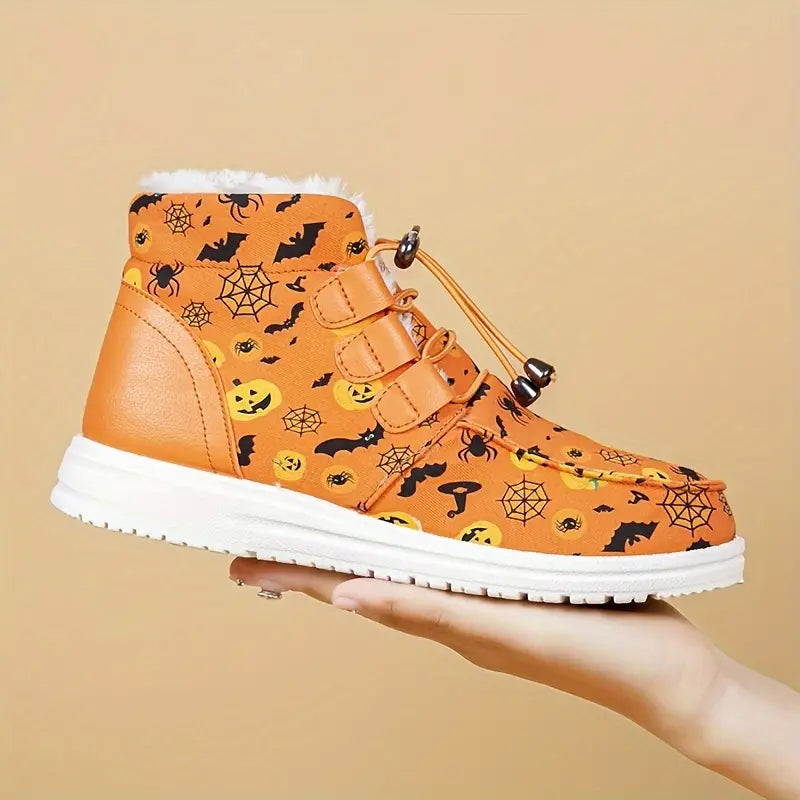 Women's Winter Boots Spooky Halloween Design