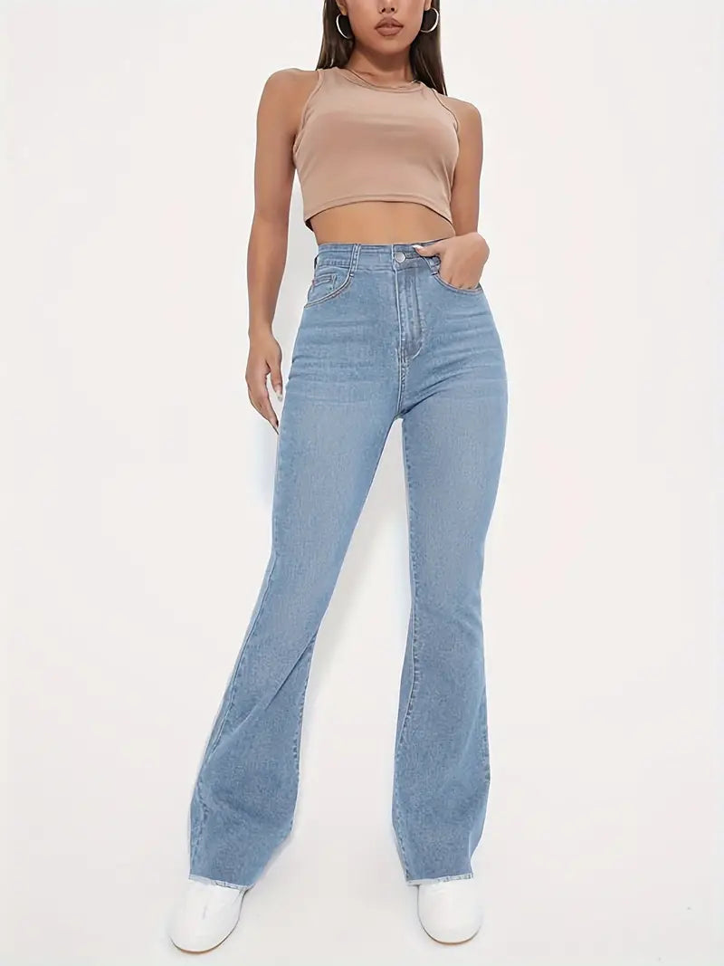 Stylish Raw Hem Skinny Jeans