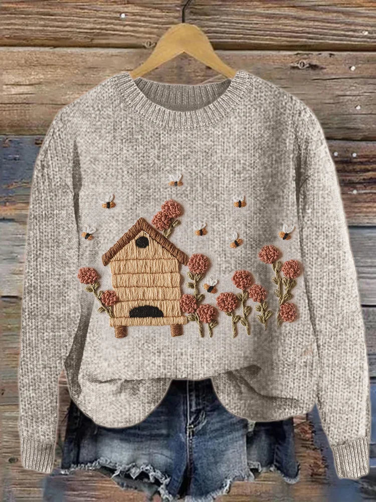 Bauernhof Pullover Bienenhaus Design - IdealeKleiden