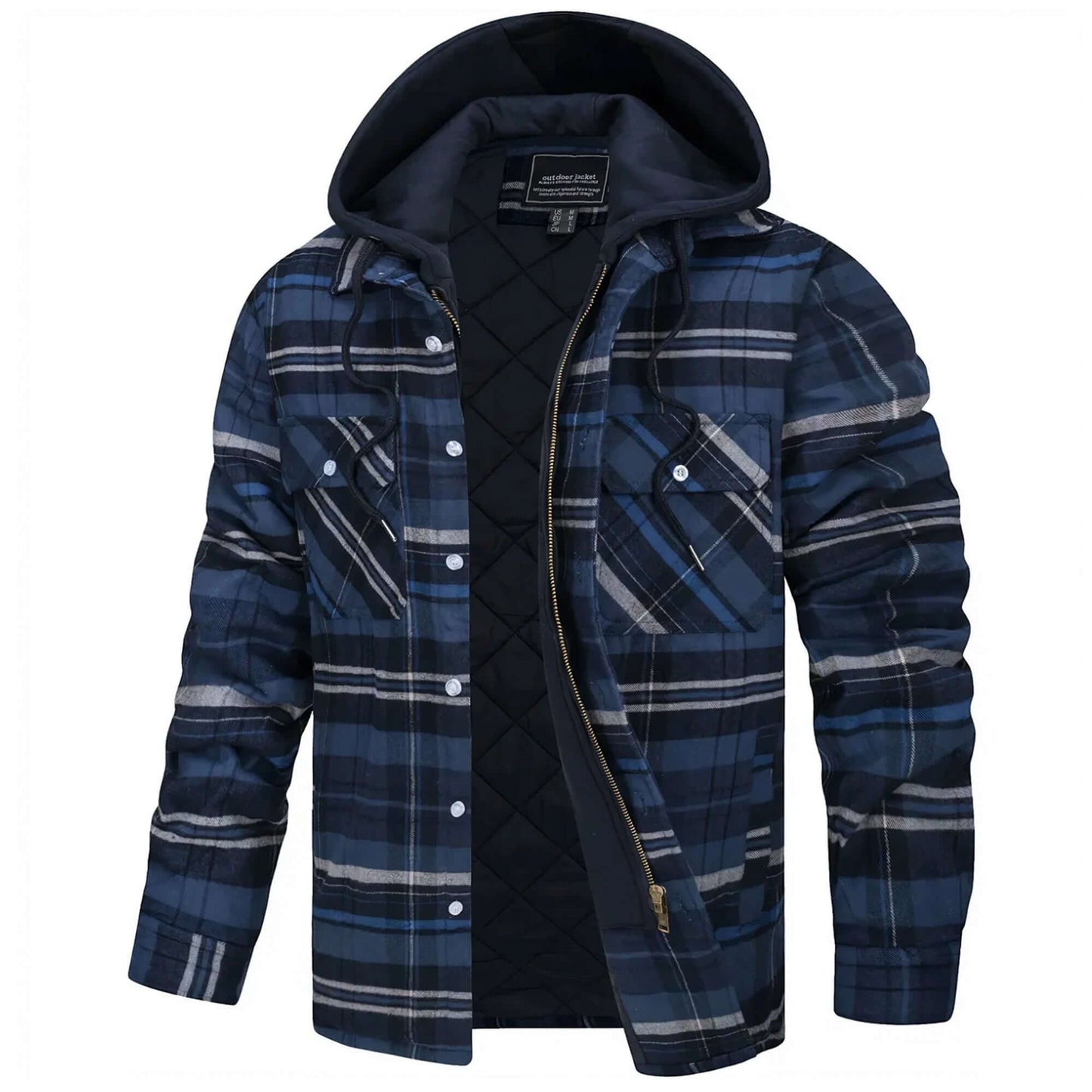 Men's Casual Checkered Long Sleeve Modern Jacket