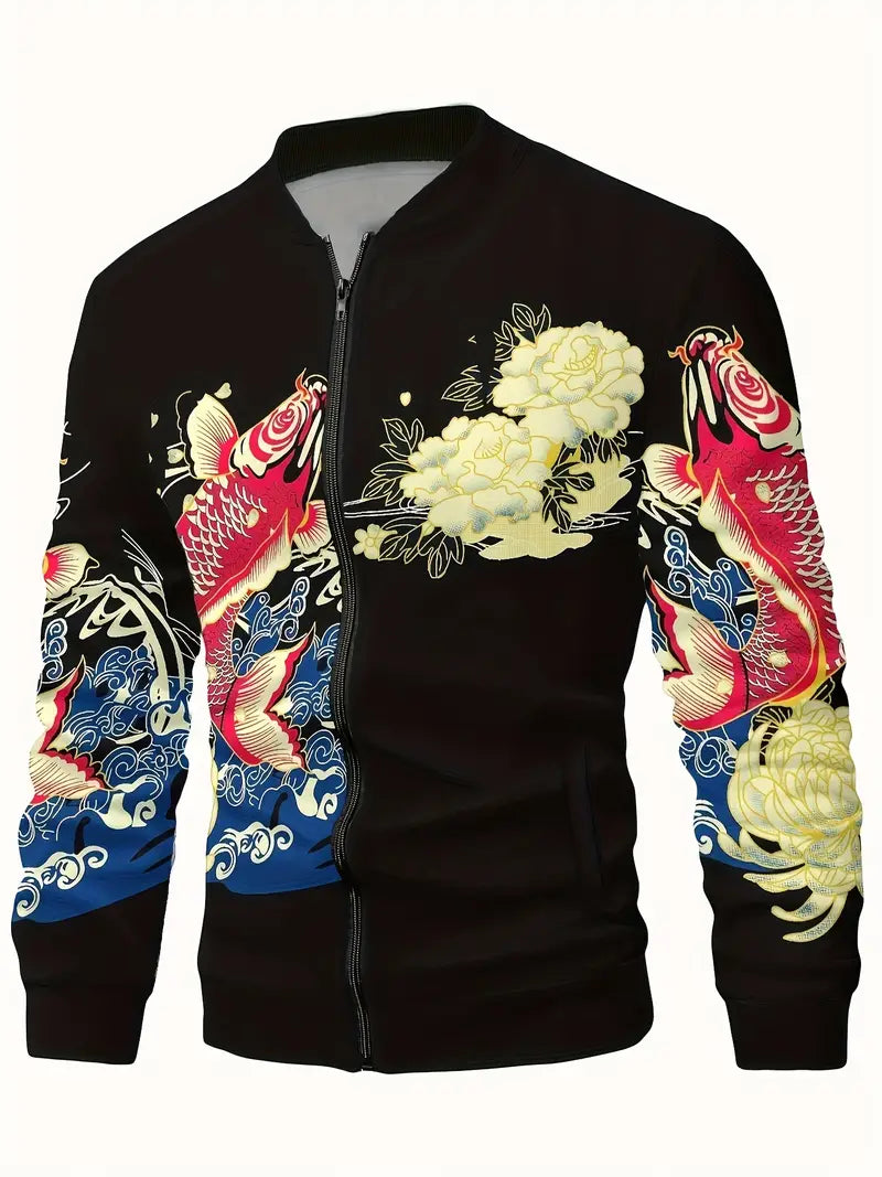 Men's Casual Colorblock Jacket