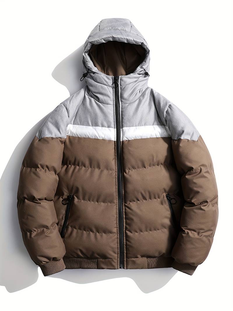 Casual Padded Color Block Jacket