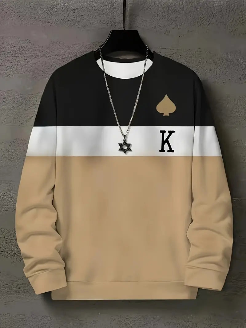 Casual Graphic Design Crew Neck Pullover