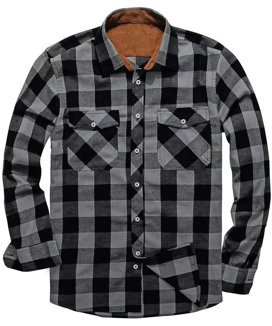 Men's Flannel Shirt Warm Modern