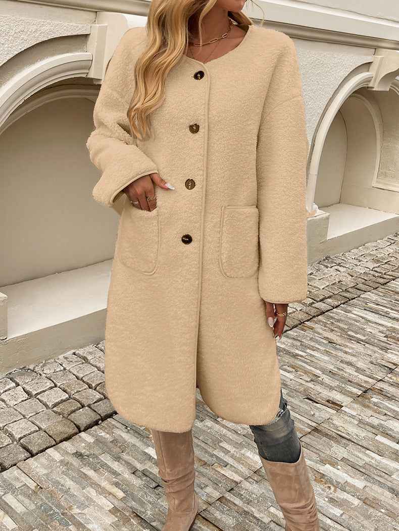 Women's Long Warm Fleece Jacket
