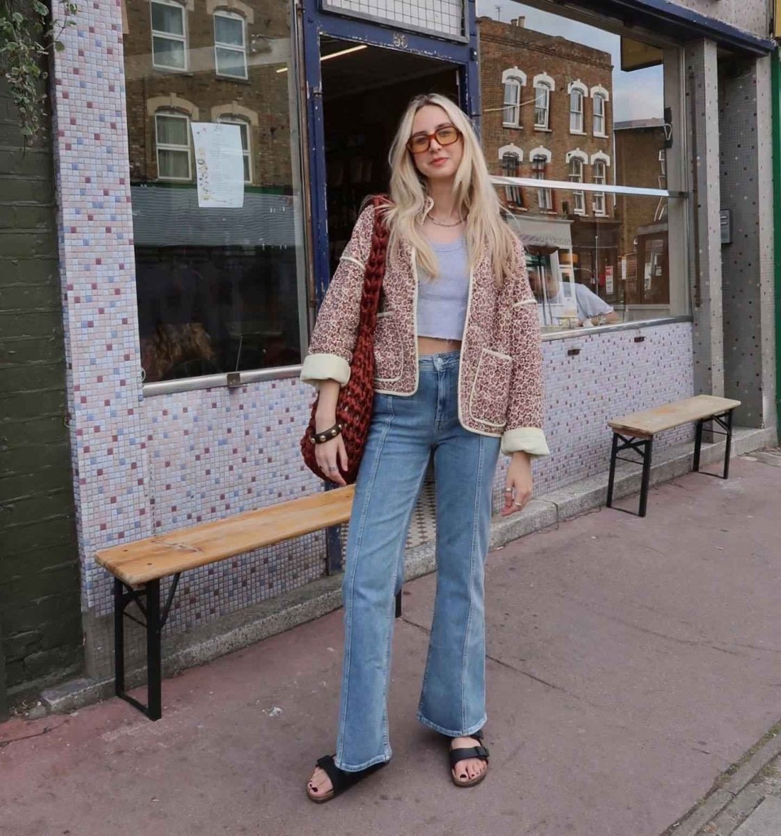 Padded parka with stud patches