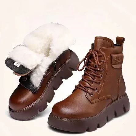 Stylish Women's Boots Soft Leather Vintage Design