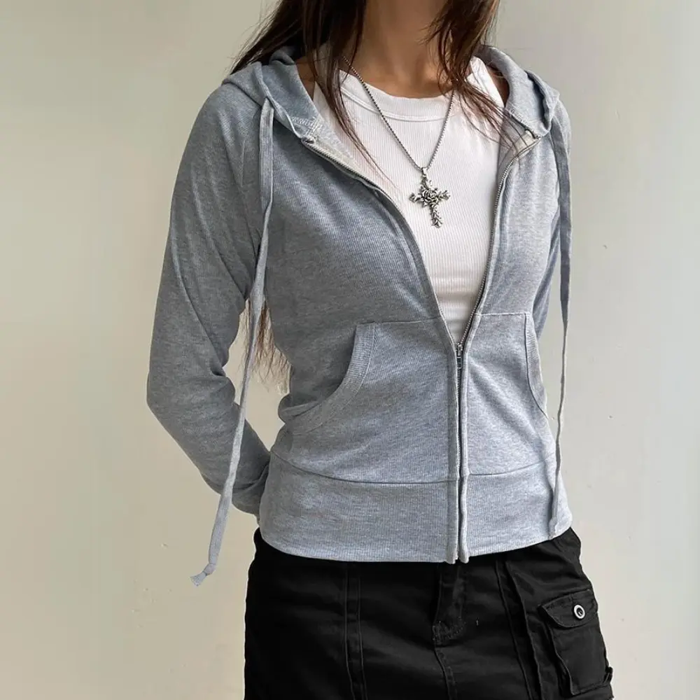 Stylish Urban Chic Zipper Sweatshirt