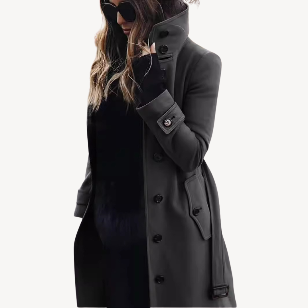 Women's Trendy Wool Blend Trench Coat