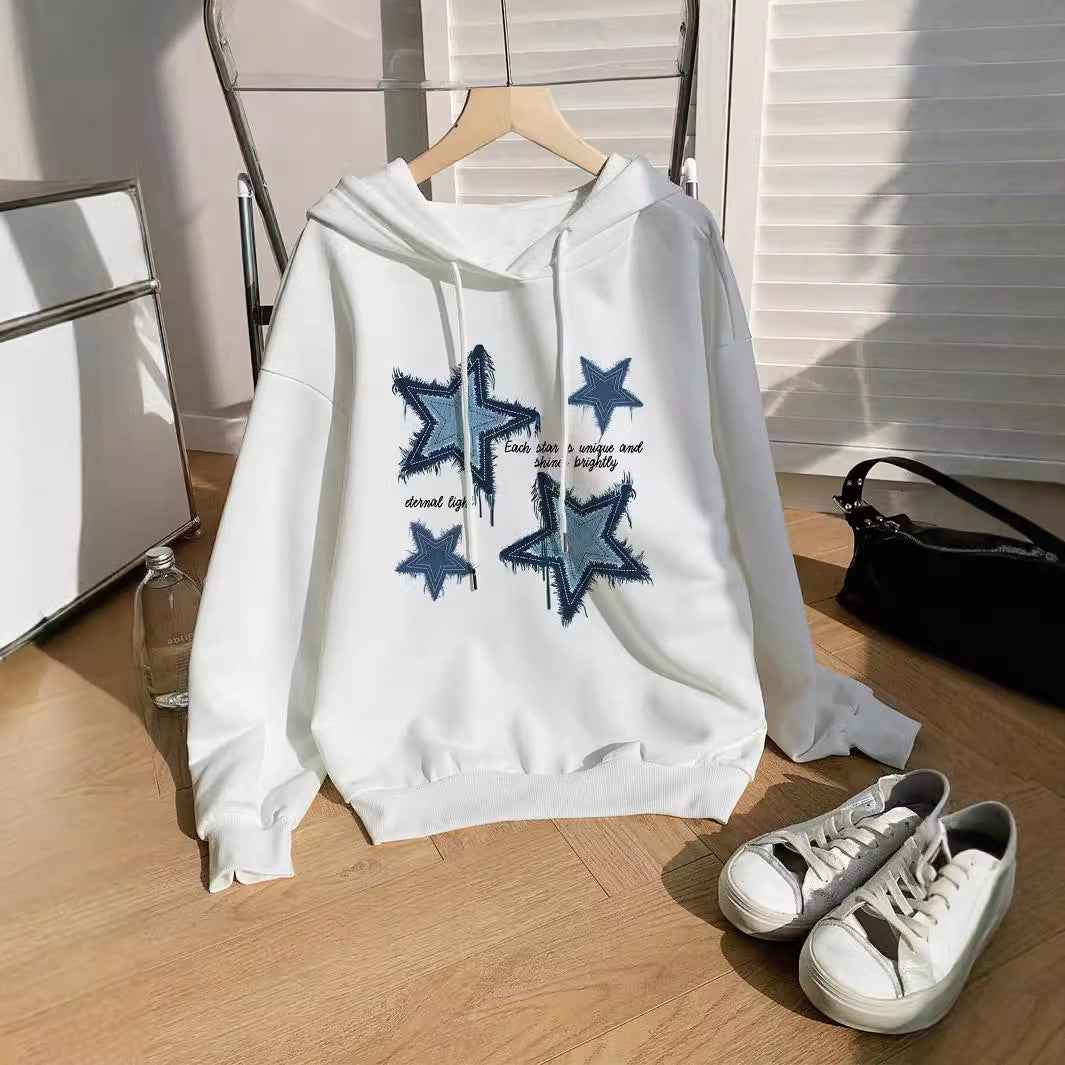 Women's Hoodie Star Pattern Trendy