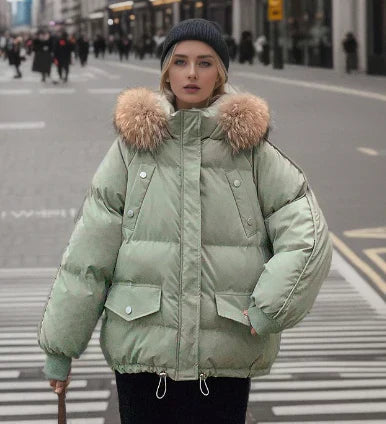 Women's Faux Fur Hooded Winter Coat