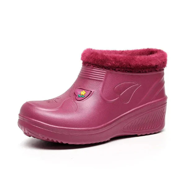 Waterproof Snow Boots Ankle-High Insulated Faux Fur Interior