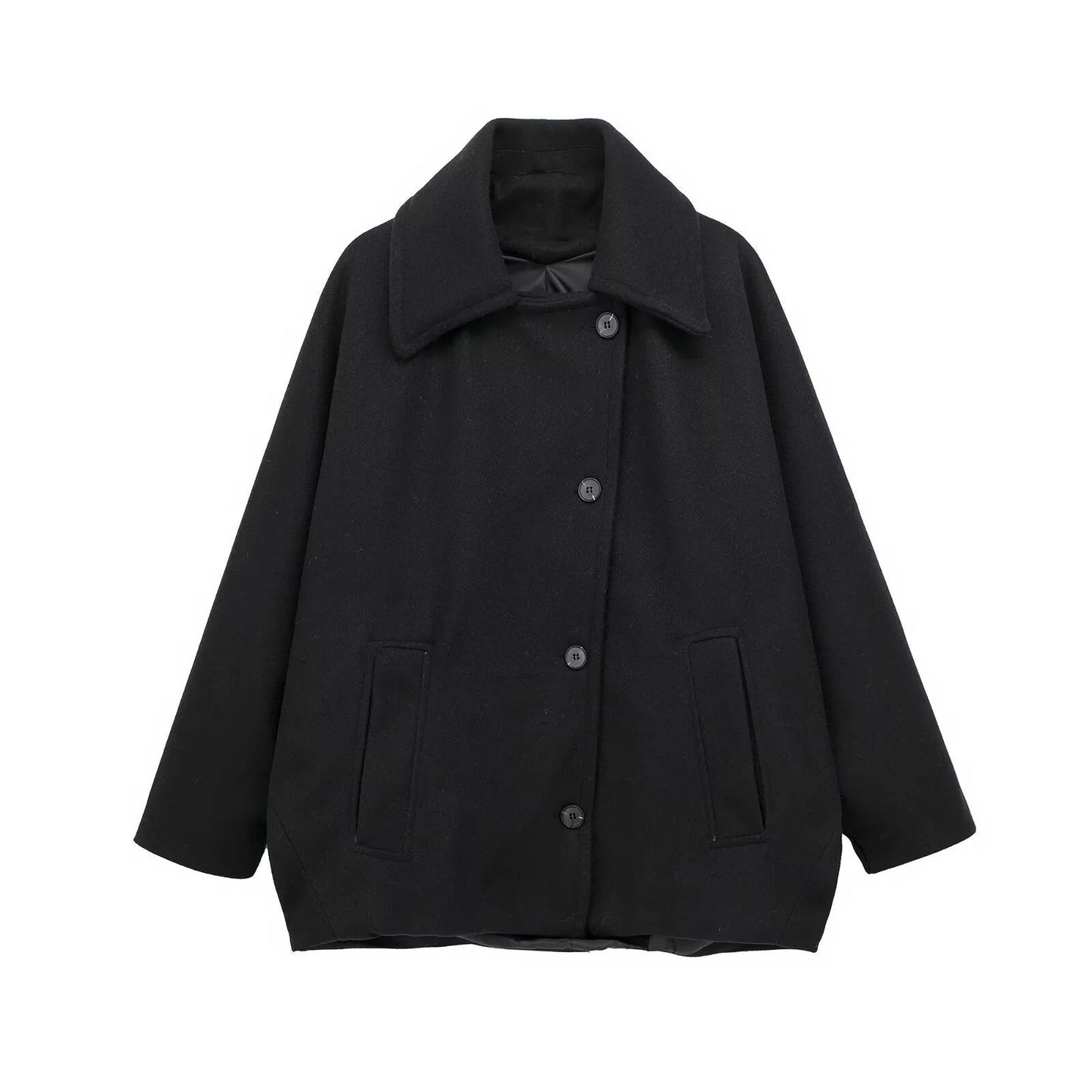 Plus Size Women's Double Breasted Pea Coat