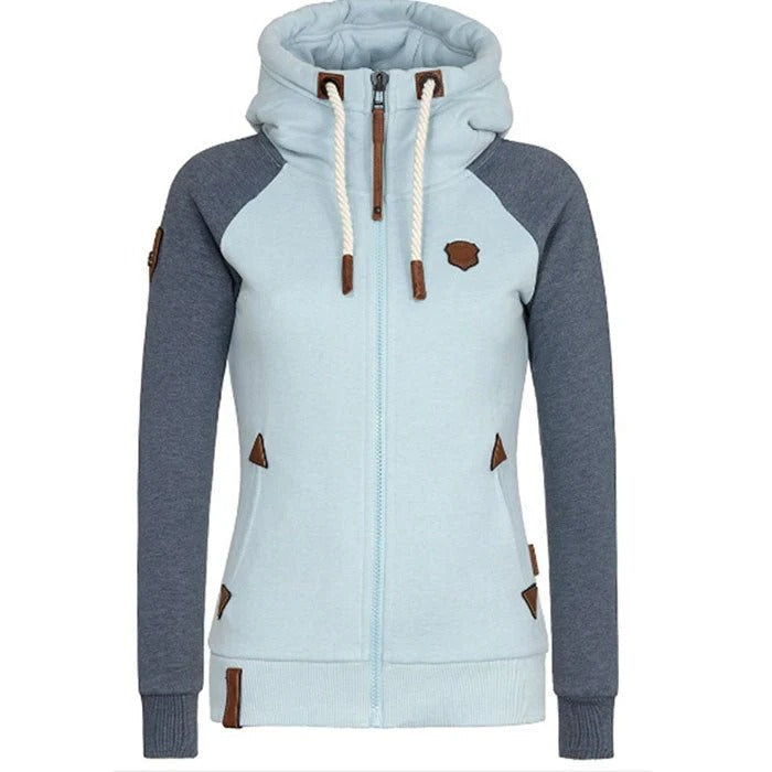Slim Fit Hoodie with Zipper and Pocket