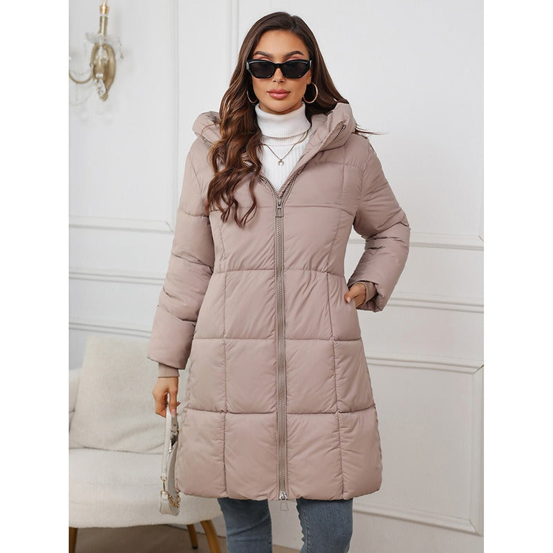 Women's Lined Slim Fit Hooded Coat