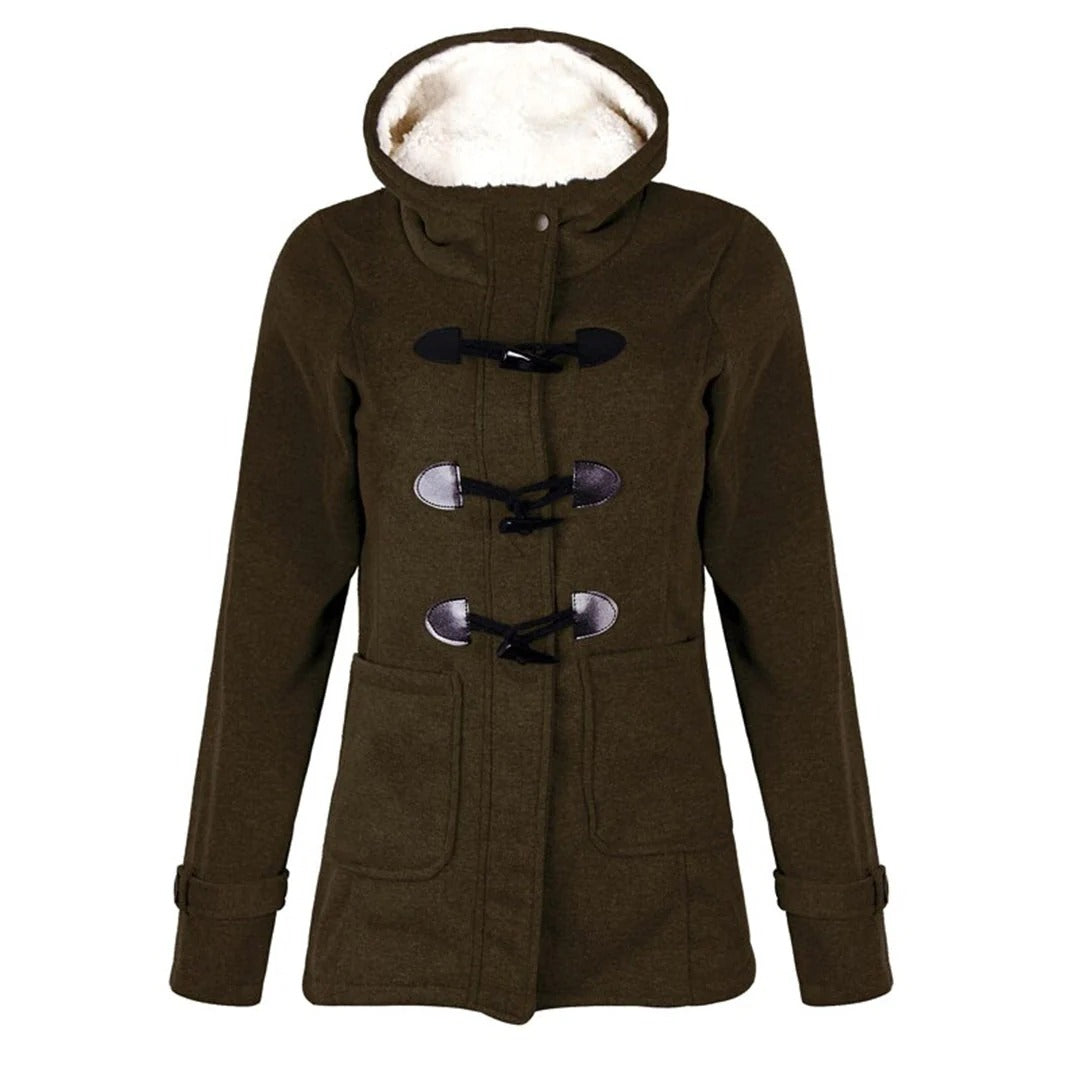 Women's Long Coat With Hood and Pockets
