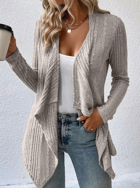 Comfortable Wool Blend Relaxed Fit Cardigan