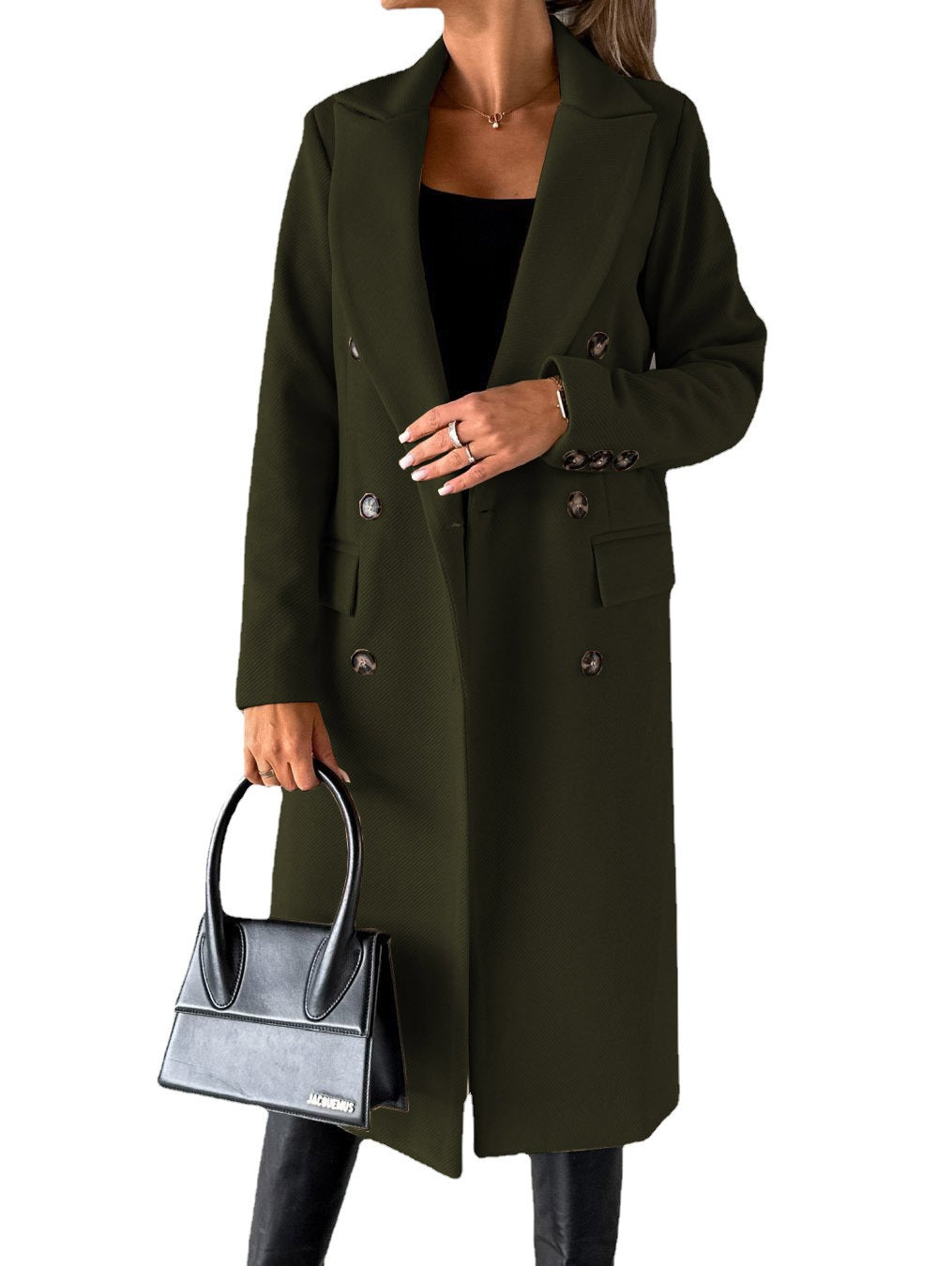 Elegant Trench Coat Women Classic Knee-length