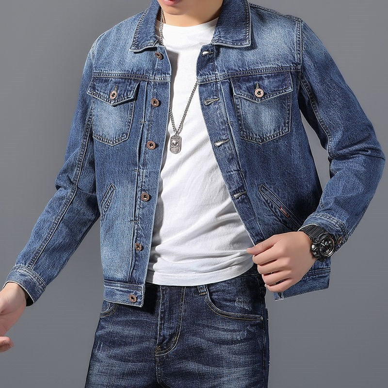 Men's Denim Jacket With Front Pockets
