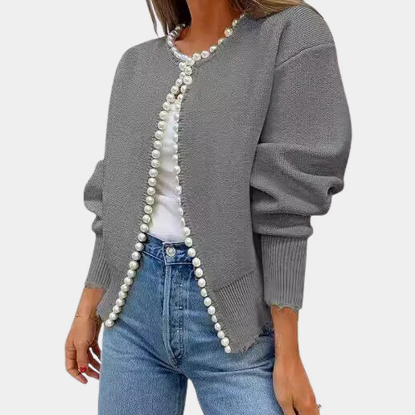 Women's Soft Cardigan Comfortable Pearl Buttons