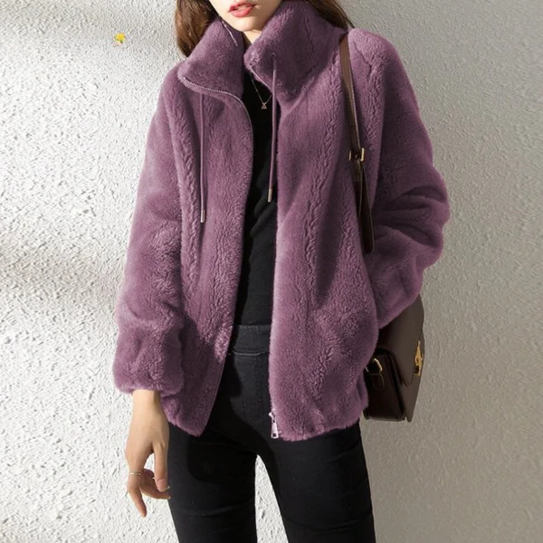 Practical Fleece Jacket Plus Size Reversible Zipper