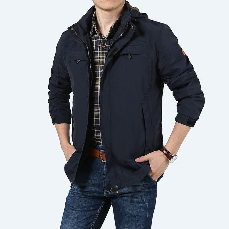 Men's Casual Jacket Functional Pockets Outdoor
