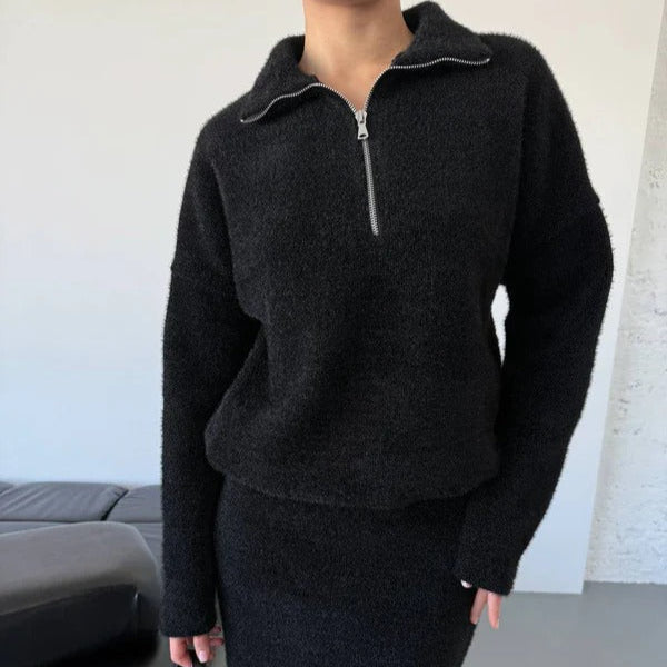 Women's dress Wool blend Loose fit Hip length