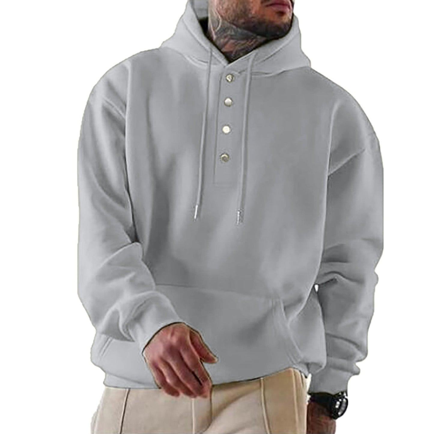 Hooded sweatshirt Comfortable fleece Modern style