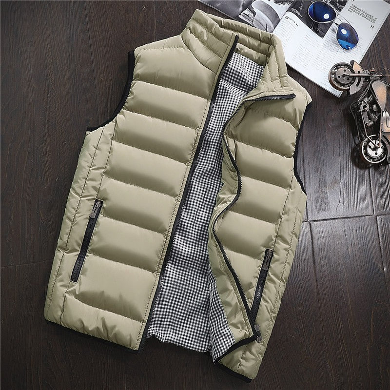 Men's Quilted Vest Sleeveless Urban Style