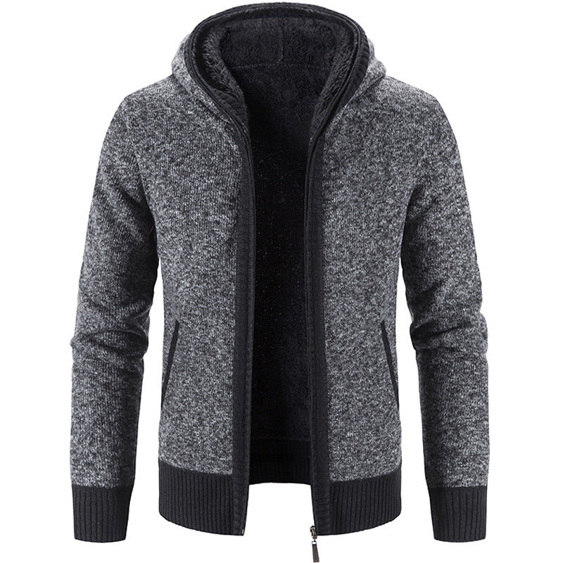 Chunky Knit Sweater Hood Warm