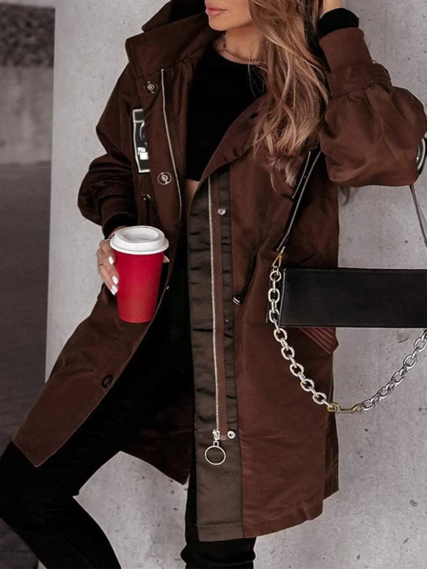 Stylish Jacket with Hood Modern Design