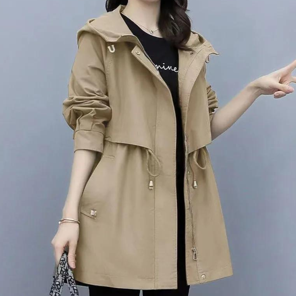 Women's Autumn Jacket Hooded Parka Lacing Warm