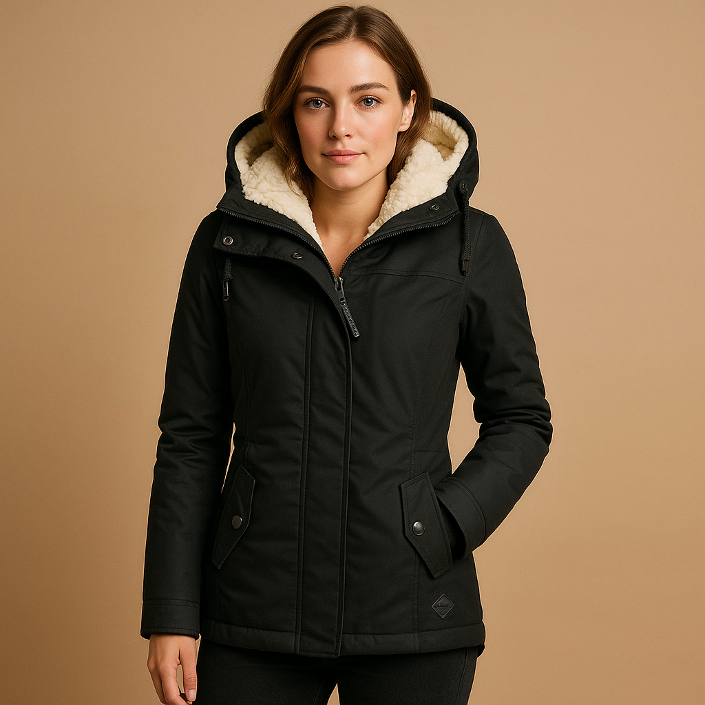 Stylish Women's Winter Jacket Hood Fashionable