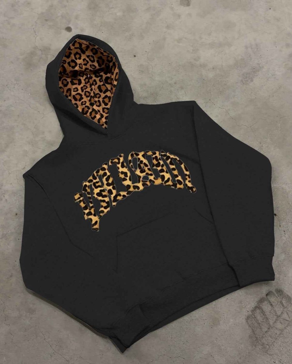 Stylish Leopard Hoodie Sporty