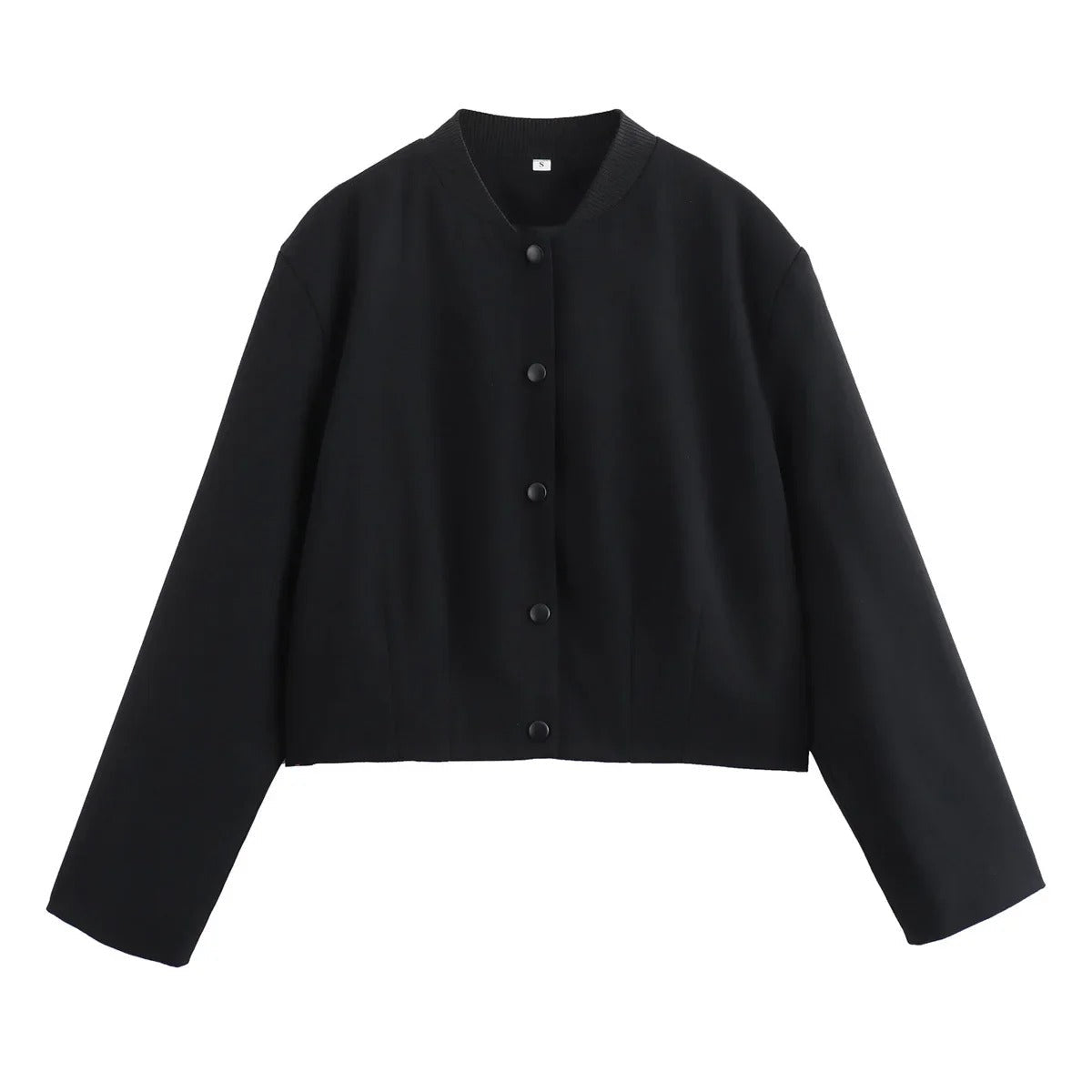 Women's Lightweight Summer Jacket - Casual Bomber Jacket with Stand-Up Collar