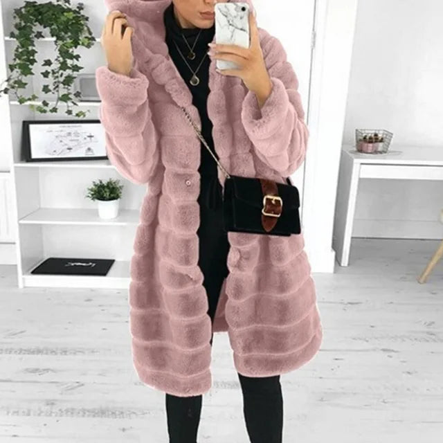 Women's Luxury Padded Winter Coat with Hood